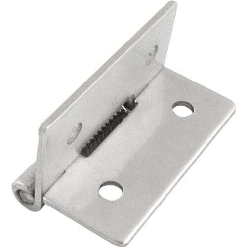 KSOL Silver Tone Metal 50 x 50 x 2mm Spring Loaded Self Opening Hinges
