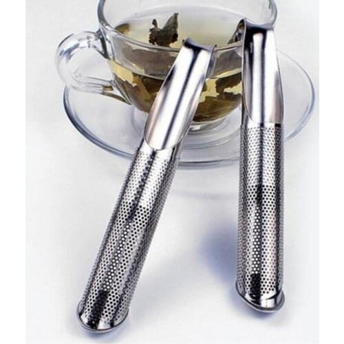 Stainless Steel Pipe Design Strainer Tea Infuser Holder Tool Teaspoon Infuser Filter Sticks LX6923
