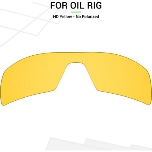 Mryok Replacement Lenses for Oakley Oil Rig Sunglasses HD Yellow