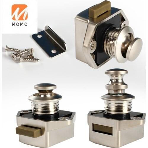 High Quality Factory Price Modern Style Cut-out Size 20mm 20pcs/box Mini Latch Cabinet Lock Push Lock for Motorhome Caravan RV