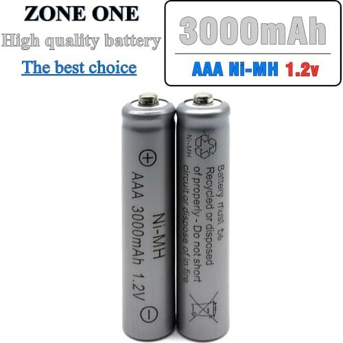 ZONE ONE High-Quality AAA 3000mAh Ni-mh1.2V Rechargeable Battery Used For Electronic Products Such As Controller Alarm Clock
