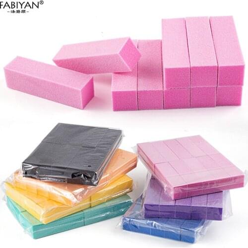 10Pcs Nail Buffer Block Sponge Sanding Grinding Polishing Nail Art Files Manicure Pedicure Tools Kits Multi-colors