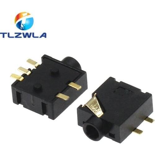 100Pcs PJ-205 Power Outlet 2.5 Earphone Socket 5 Foot Patch 2 FIxed Foot 2.5MM Socket Mother seat