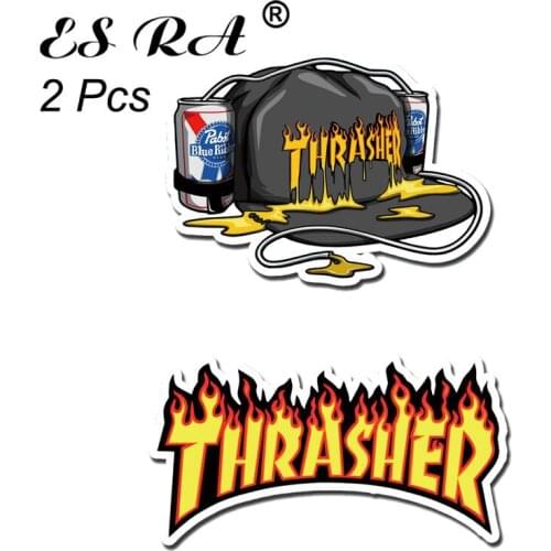 2Pcs/Set Funny Stickers Skateboard Pegatinas Street Logo Decals Brand Waterproof for Laptop Fridge Pitcher Guitar Statinary Kids