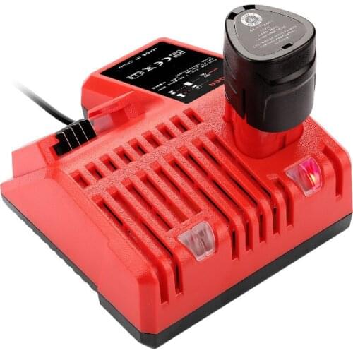 3.0A Fast Charger Replacement for Milwaukee M12 M18 14.4V 18V Li-ion Battery 48-11-1815 48-11-1820 48-11-1840 48-11-1850
