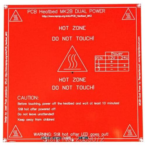 RepRap 3D Printer PCB Heatbed Mk2b-Red-214x214 Heated Bed Hot Plate for Prusa&Mendel