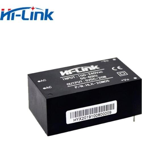 Free shipping Hi-Link 5pcs 220V 5V 4A 20W AC DC isolated switching step down power supply module home automation hlk-20m05