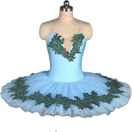 Pale Blue Spandex Bodice Tutu Pre-professional Ballet Tutu For Competition Or Performance Dance Costumes Ballet Costumes Tutu