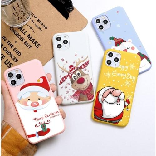 For Xiaomi Mi Poco X3 NFC F3 Note 10 10T 11 Lite A3 9 SE 9T Redmi Note 9 8 10 Pro 8T 9s 10S s 5 6 7 9C TPU Christmas Case Bumper