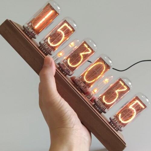 Black Walnut IN18 Glow Clock DIY Large Electronic Glow Tube Ornaments In12 In14 In16