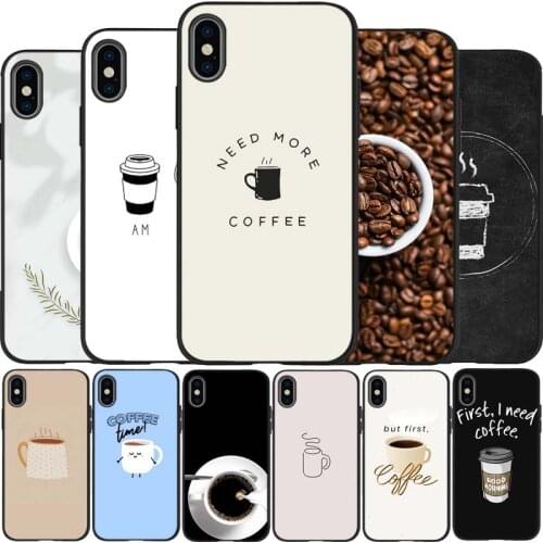 Coffe make life better black Silicone Phone Case For iPhone 12 XR XS Max 5 5S SE 2020 6 6S 7 8 PLUS X 11Pro Max 11 Cover