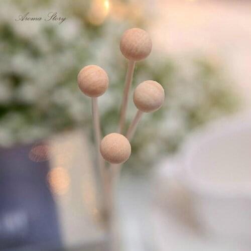 10pcs Premium Rattan Wooden Ball with Rattan Sticks Used For Reed Diffuser Home Decoration Diameter 15mm Free Shipping