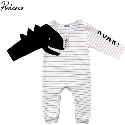 Baby Kid Boy Girls 3D Dinosaur Romper Babies Cartoon Animal Letters Playsuit Outfits Clothes