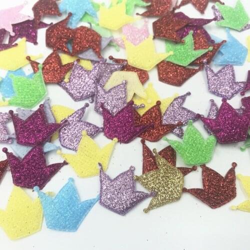 DIY 200pcs Mixed Colors Sequins Crown Felt Appliques Cardmaking crafts 29mm