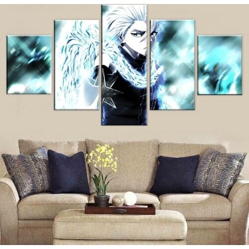 Home Decor Hd Print Canvas Wall Artwork 5 Piece Bleach Painting Picture Modular Modern Animation Framed Poster For Living Room