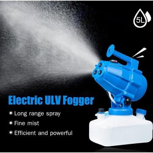 Electric ULV Fogger Portable Ultra-Low Volume Atomizer Sprayer Fine Mist Blower Humidifier Pesticide Nebulizer 5L Insecticide