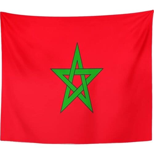 Tapestry Red Moroccan of Morocco Flag Maroc Star Moroco Morocan Tapestries Wall Hanging for Living Room Bedroom Dorm