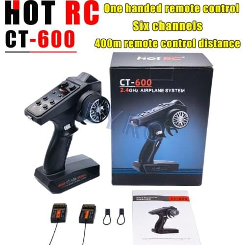 HotRC CT-600 2.4GHz 6CH FHSS One-handed Control Radio Transmitter for RC Car Boat Tank Racer Drone Quadcopter Accessories Parts