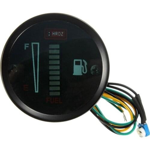 Automobile Motorcycle Modified Fuel Meter LED Display Fuel Level Gauge Automobile Motorcycle Universal 52MM 12V Boat Truck RV