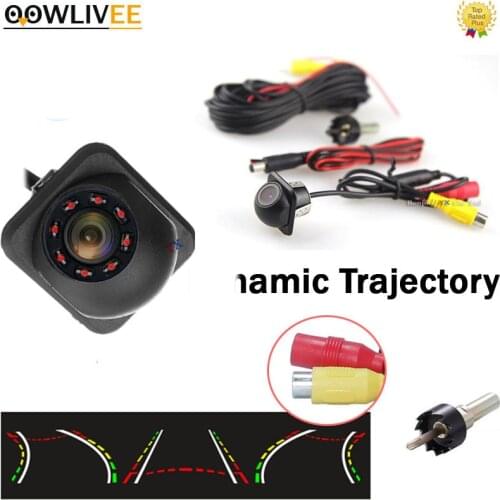 OOWLIVEE Intelligent Dynamic Trajectory Moving Line 8 IR Infrared Wide Angle Rear View Camera Car Reverse Cam Rear Bumper System