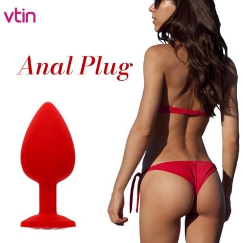 Red Anal Plug With Diomond Sex Toy Butt Plug For Men Women homosexual love Gay Stimulator Body Sex Feeling For G spot