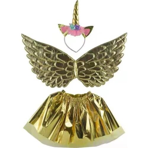 Halloween Unicorn Wings For Girls Fairy Princess Costume Accessories Birthday Christmas Party Hair Accessories For Girls Decroat