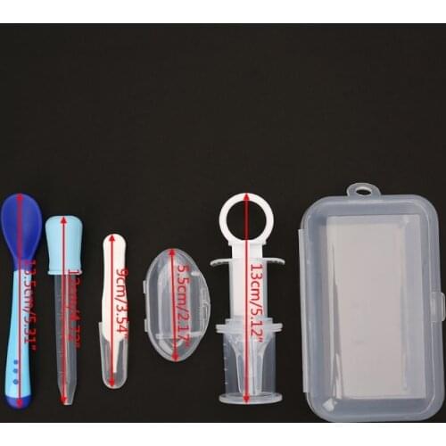 5pcs Newborn Baby Kids Medicine Dispenser Dropper Toothbrush Health Care Kit