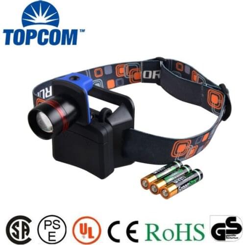 TopCom 1000 Lumen LED Headlamp Headlight Flashlight High Power Crossbow Hunting Manufacturer Rechargeable