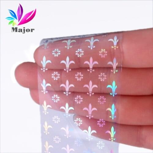 New Arrival nail sticker art 1pcs Holographic Shiny Laser Nail Art Foils Paper laser Nail transfer foil nail art Decorations