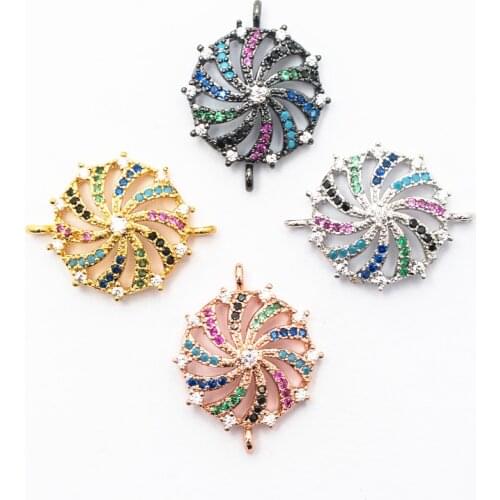 New Fashion Beach Jewelry Micro-inlaid Zircon Sun Flower Vortex Bracelet All-match Womens Bracelet For Jewelry Luxury Making