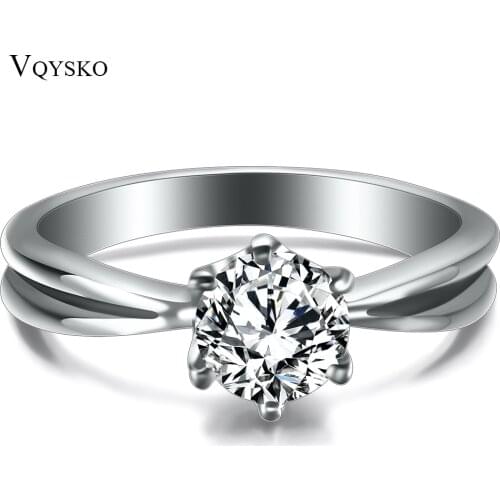 AAA Cubic Zirconia Channel setting Stainless Steel Wedding Rings for women Jewelry Accessories Ring Wholesale