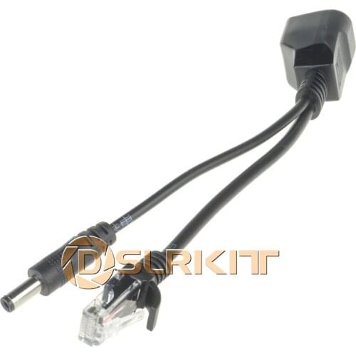 Passive Power Over Ethernet PoE Splitter Cable Adapter