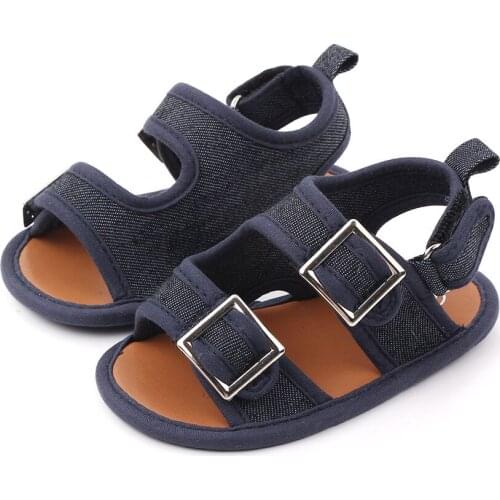 Newborn Baby Sandalet for 1 Year Boy Fashion Canvas Shoes Toddler Summer Sandles Infant Slippers Doll Footwear Shower Gifts