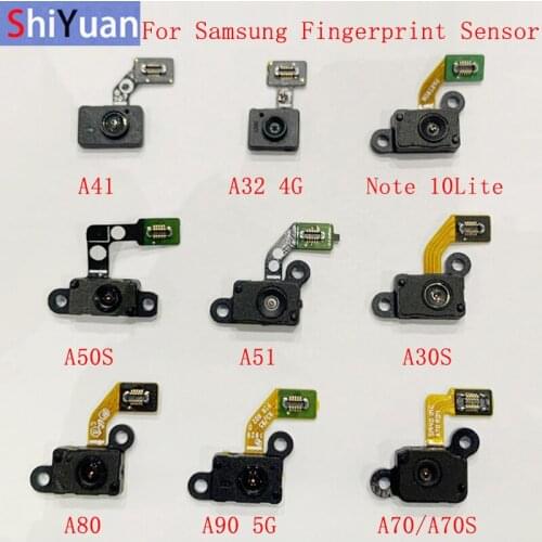 Fingerprint Sensor Home Button Flex Cable Ribbon For Samsung A90 80 A70 A41 A32 A50S A30S A51 A52 N770 Touch Sensor Repair Parts
