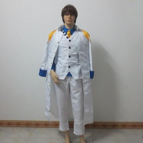 One Piece Aokiji Kuzan Navy Admiral Uniform Christmas Party Halloween Uniform Outfit Cosplay Costume Customize Any Size