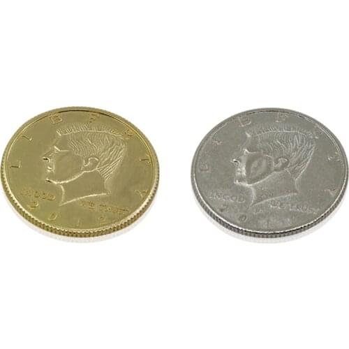 3cm Magic Coin USD Half Dollar Magic Trick Coin Magic Street Stage Close Up Magic Accessories For Magician Gimmick