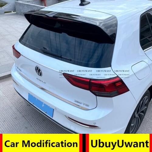 UBUYUWANT High Quality CARBON FIBER Spoiler For Volkswagen Golf 8 MK8 2020 2021 Decorative Pattern Rear Wing Spoiler