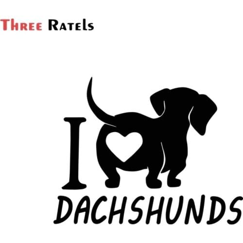 FD405 Funny Car Stickers Decor Motorcycle Decals Fun I Love Dachshunds Decorative Accessories Creative Waterproof PVC