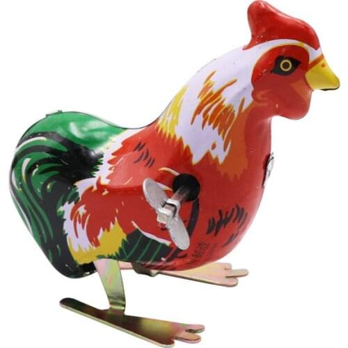 1 Pieces Baby Funny Kids Toys Spring Clockwork Toy Metal Chicken Clockwork Toy Wind Up Toys for Children Boys
