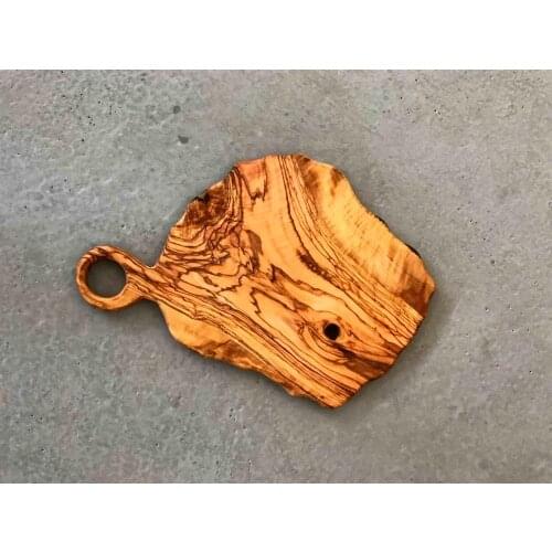 Zethome Natural Wood Handmade Ring Handle Natural Wood