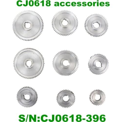 9pcs/set CJ0618 machine tool gear Metal Gears Micro lathe gear Metal cutting gears kit high quality whit free Shipping