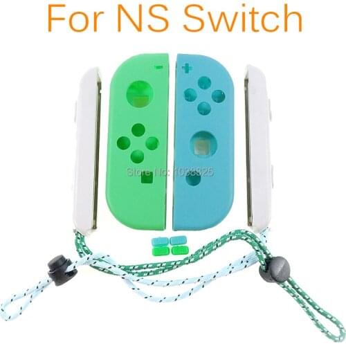 10sets Soft Touch Mint Green Heaven Blue Controller Housing With Full Set Buttons Replacement Shell for Nintendo Switch Joy-Con