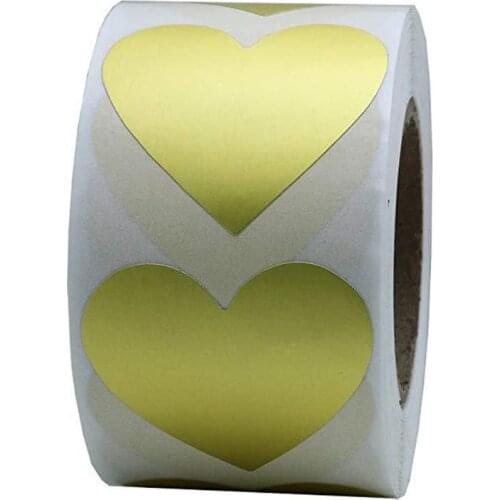 500 PCs/Roll Love Heart Round Shaped Sticker Scrapbooking Package Gift Packaging Seal Labels Birthday Party Supply Stationery