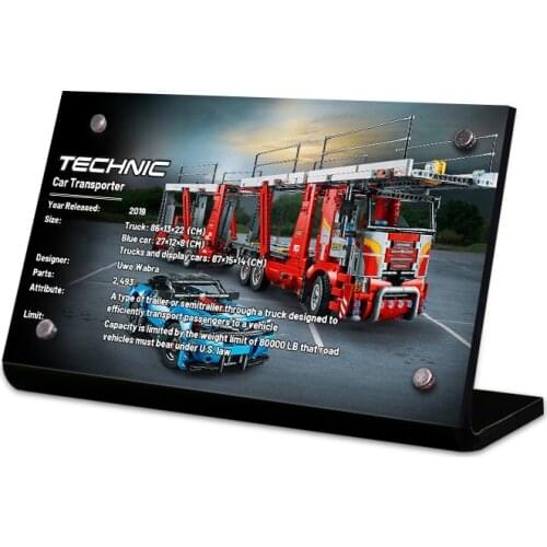 Acrylic Display Stand Brand For Technical Car Transporter 42098 Toy Truck and Trailer Building Set Toys Building Blocks