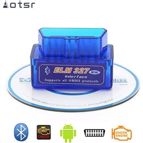 AOTSR Super Mini Elm327 Bluetooth OBD 2 V1.5 Elm 327 V 1.5 Car Diagnostic-Tool Scanner Elm-327 OBDII Adapter Auto Diagnostic