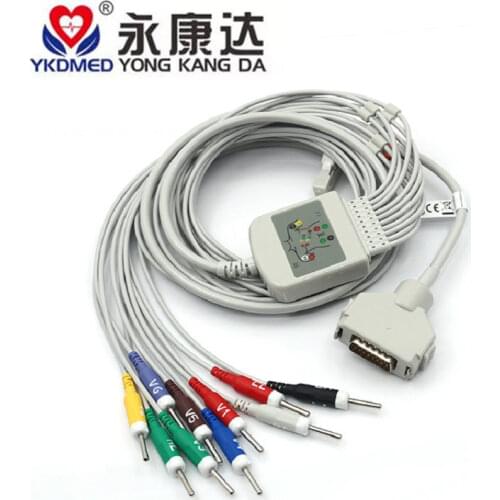 Free shipping compatible Fukuda Denshi 10 Lead one-piece series EKG cable/Resistance