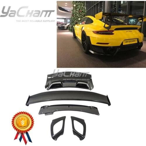 Portion Carbon Fiber GT Wing Fit For 2012-2015 911 991.1 Carrera &S &4 &4S GT3-RS-Style Rear Spoiler(7pcs) PCF