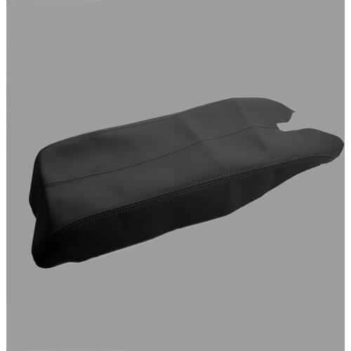 Black Microfiber Leather Center Console Lid Armrest Cover Skin Fit for Acura RDX 2007-2012