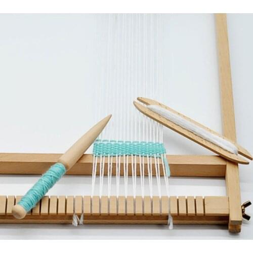 Beech Wood Weaving Shuttle Loom Knitting Tool Sweater Scarf Tapestry Coil Stick DIY Needlework Crafts Drop Ship