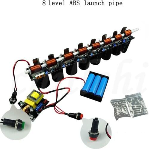 8 level/9 level electromagnetic gun Finished/DIY kit, integrated circuit ZVS module voltage 12V up to 450V with voltage display